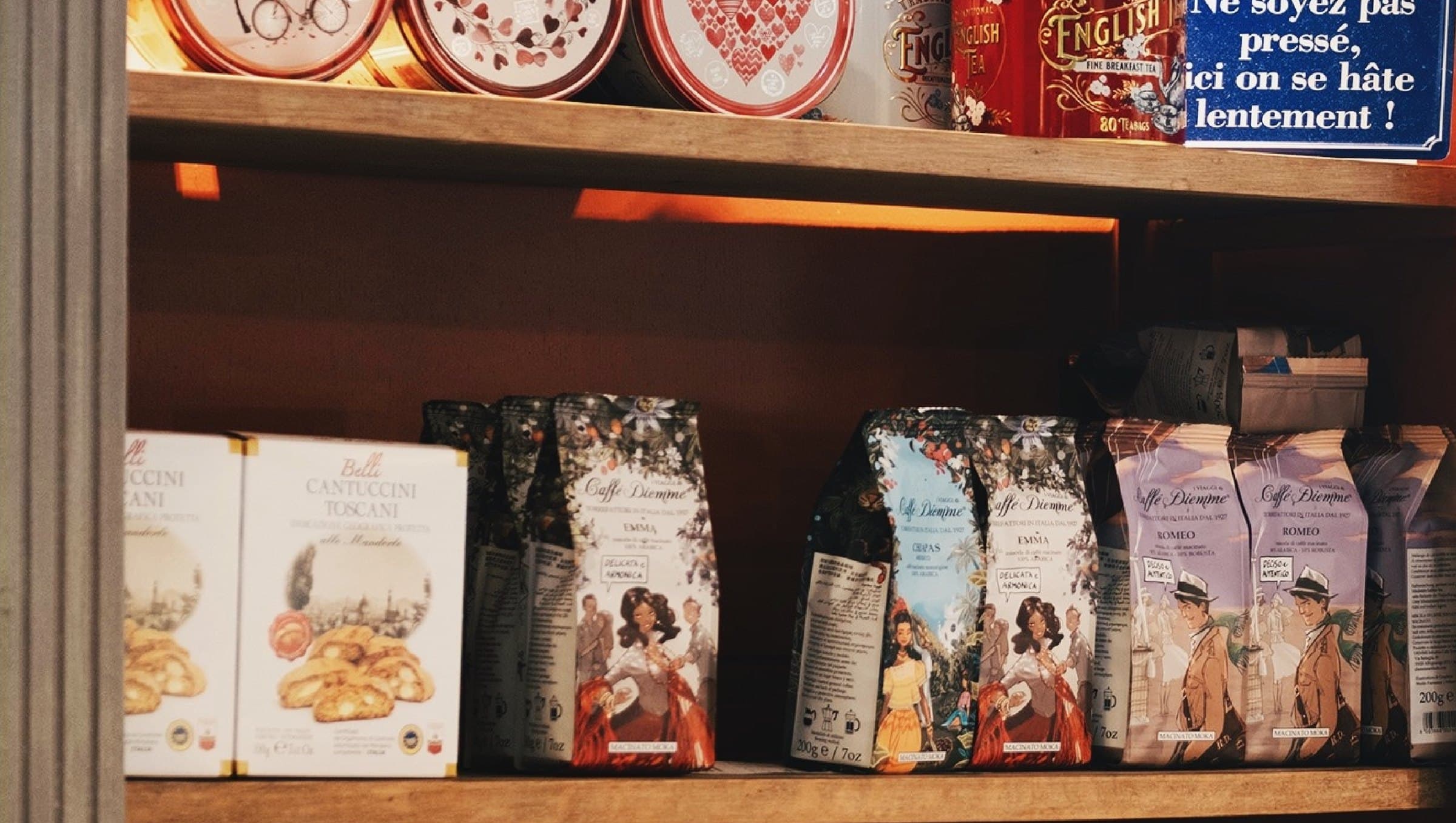 L’épicerie fine : biscuits, cafés et thés
